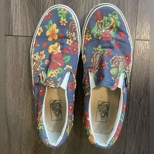 Floral Vans Slip-On Shoes
